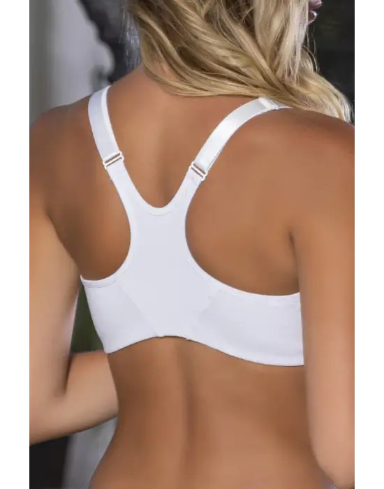 Beyaz Önden Fermuarlı Pamuklu Sütyen,günlük Ve Medikal Kullanım İçin, Kadın İç Giyim