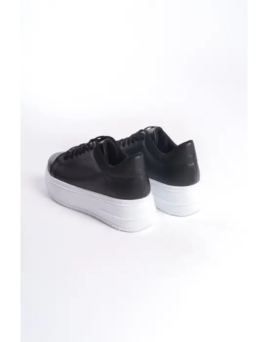 Bıana Bağcıklı Ortopedik Taban Kadın Sneaker Spor Ayakkabı  Bt - Siyah