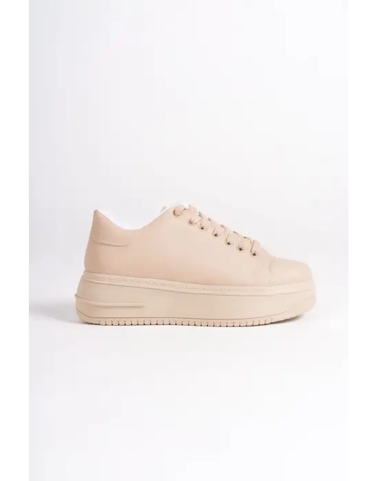 Bıana Bağcıklı Ortopedik Taban Kadın Sneaker Spor Ayakkabı Tt - Ten