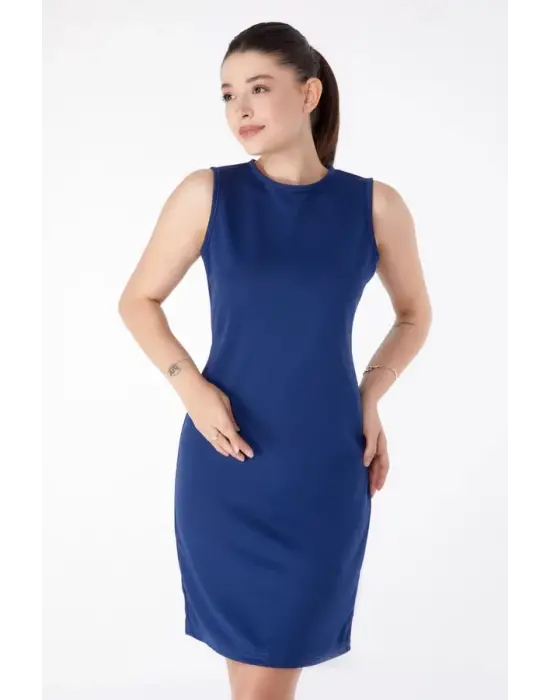 Bisiklet Yaka Kadın Mini Elbise