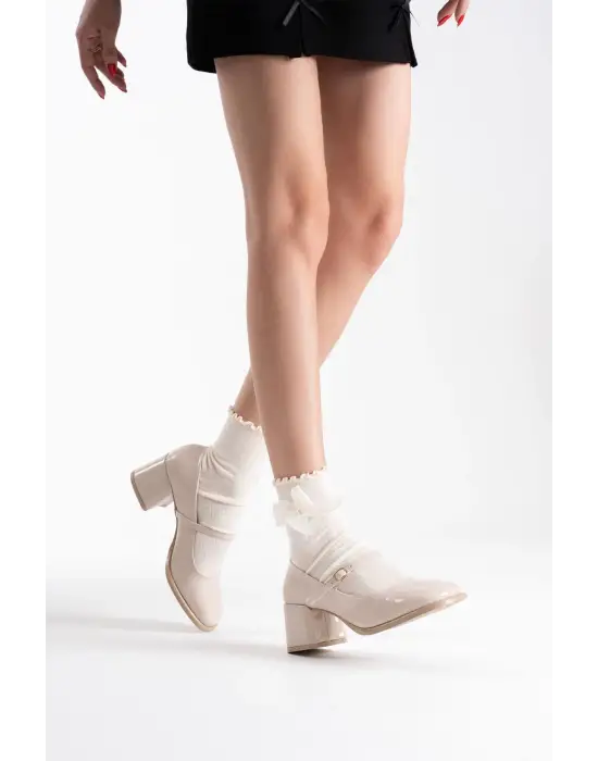 Blown Bej Rugan Kadın Topuklu Ayakkabı