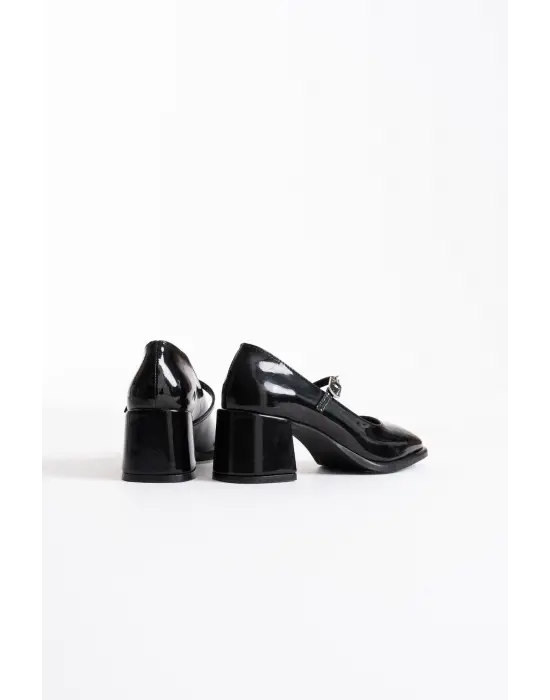 Blown Siyah Rugan Kadın Topuklu Ayakkabı