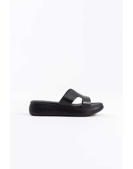 Borlina Siyah Hakiki Deri Terlik