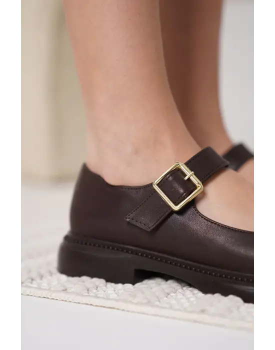 Briana Acı Kahve Gunluk Mary Jane Ayakkabı