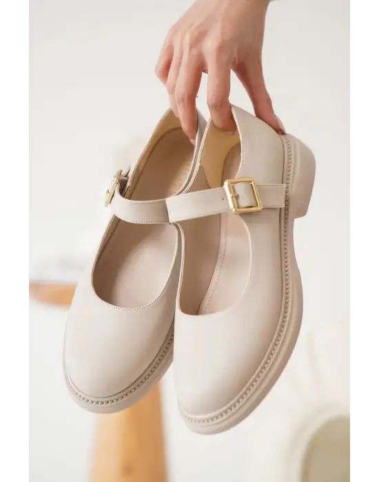 Briana Bej Gunluk Mary Jane Ayakkabı