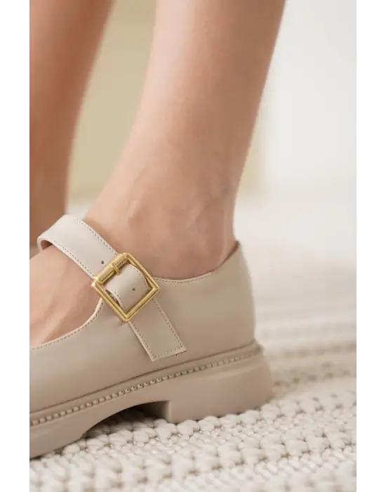 Briana Bej Gunluk Mary Jane Ayakkabı