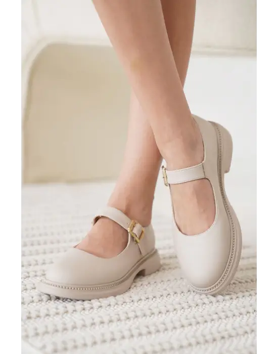 Briana Bej Gunluk Mary Jane Ayakkabı