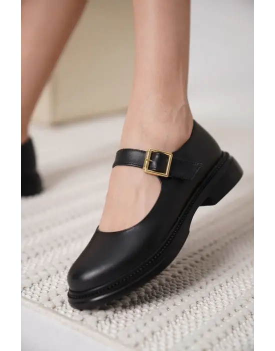 Briana Siyah Gunluk Mary Jane Ayakkabı