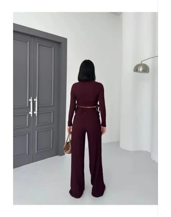 Bubble Alt Üst Takım Bordo Pt510446