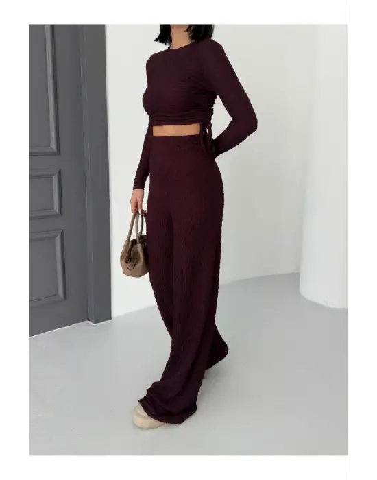 Bubble Alt Üst Takım Bordo Pt510446