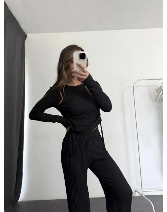 Bubble Alt Üst Takım Siyah Pt510446