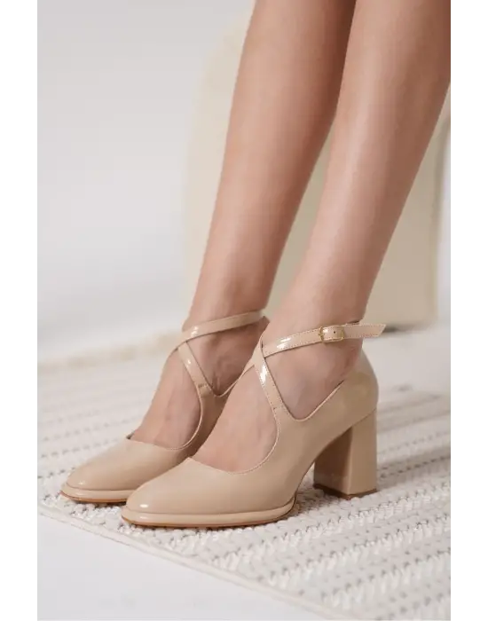 Cali Nude Rugan Kadın Topuklu Ayakkabı