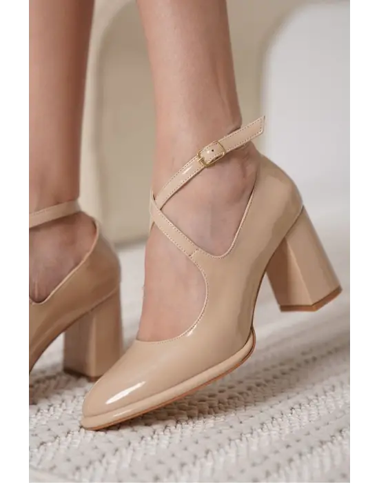 Cali Nude Rugan Kadın Topuklu Ayakkabı