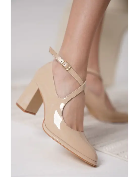 Cali Nude Rugan Kadın Topuklu Ayakkabı