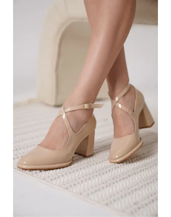 Cali Nude Rugan Kadın Topuklu Ayakkabı