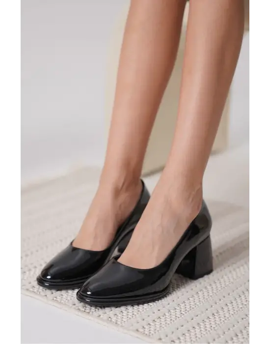Candie Siyah Rugan Kadın Stiletto