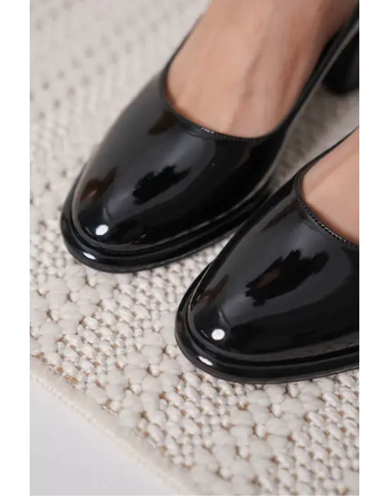 Candie Siyah Rugan Kadın Stiletto