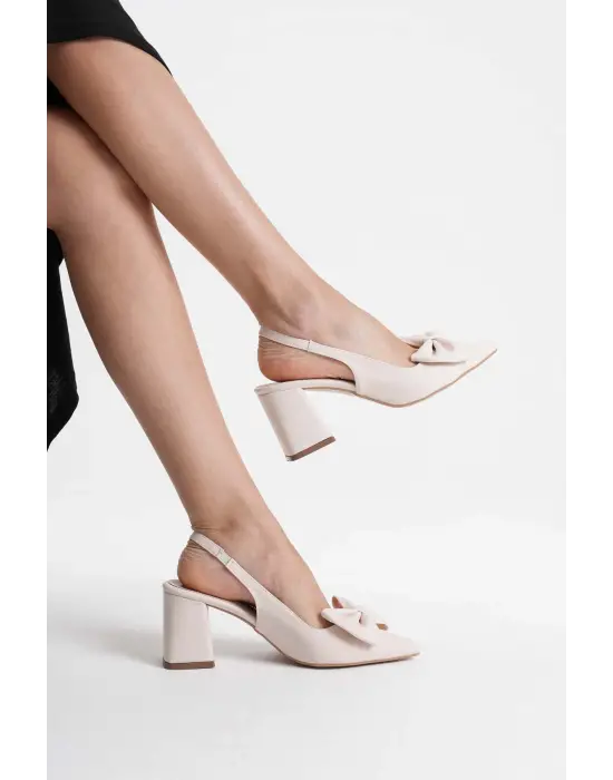 Candy Bej Kadın Topuklu Ayakkabı