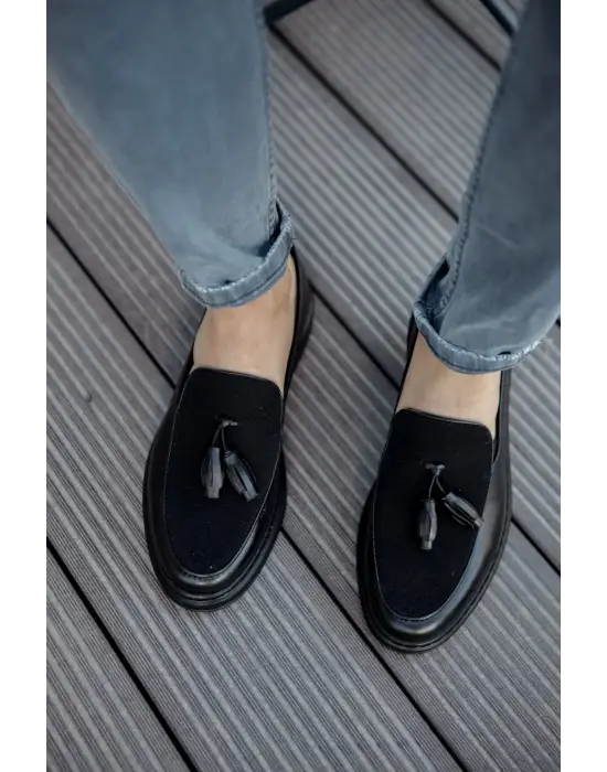 TB002 CST Loafer Pelle Erkek Ayakkabı SIYAH