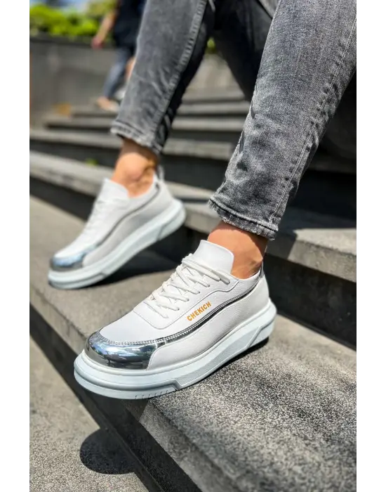 TB041 CBT Renaissance Erkek Ayakkabı BEYAZ/GUMUS