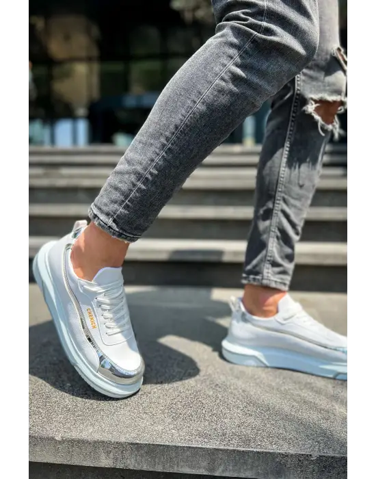 TB041 CBT Renaissance Erkek Ayakkabı BEYAZ/GUMUS