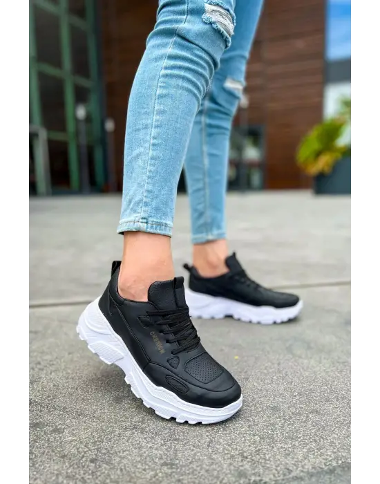 TB089 CBT Low Top Lace Up Erkek Ayakkabı SIYAH