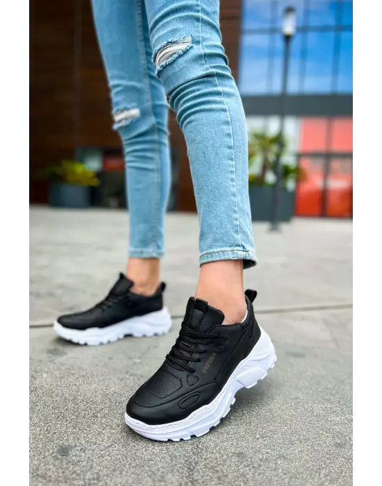 TB089 CBT Low Top Lace Up Erkek Ayakkabı SIYAH