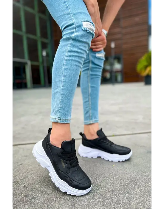 TB089 CBT Low Top Lace Up Erkek Ayakkabı SIYAH