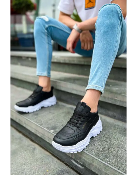 TB089 CBT Low Top Lace Up Erkek Ayakkabı SIYAH