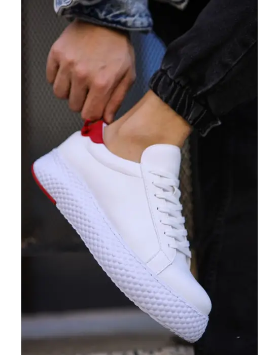 TB107 CBT Felibord Erkek Ayakkabı BEYAZ/KIRMIZI