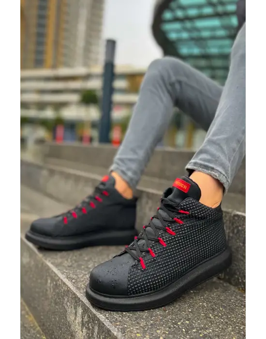 TB111 GST Milano Erkek Bot SIYAH/KIRMIZI