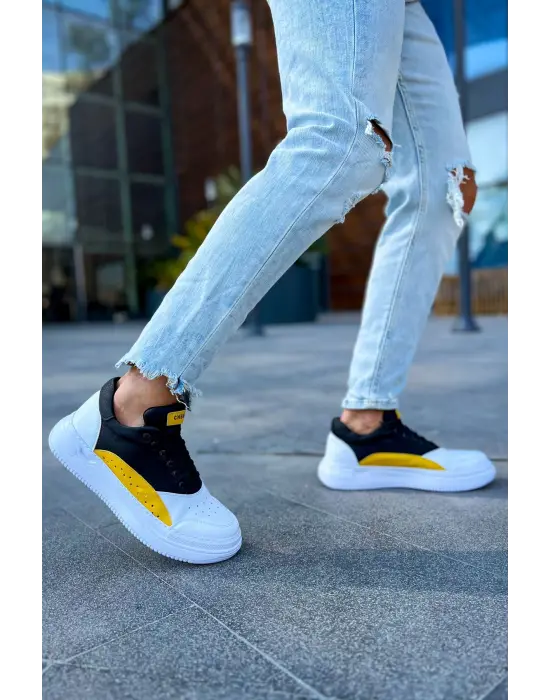 TB115 CBT Literide Erkek Ayakkabı BEYAZ/SARI/SIYAH