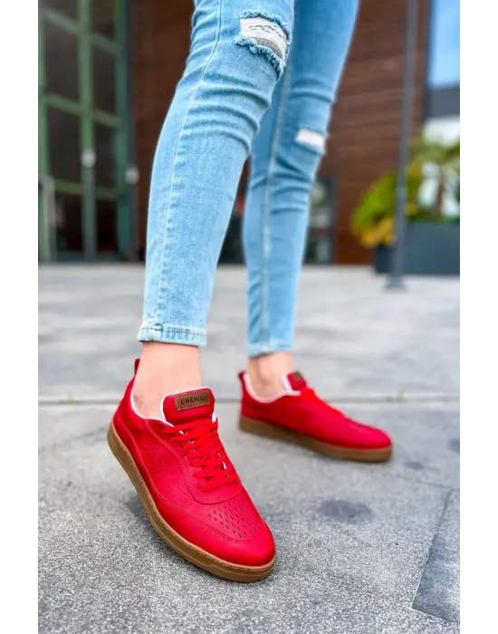 TB157 CKT Retro Erkek Ayakkabı KIRMIZI