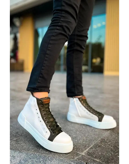 TB167 GBT Blazer Erkek Bot BEYAZ / HAKI