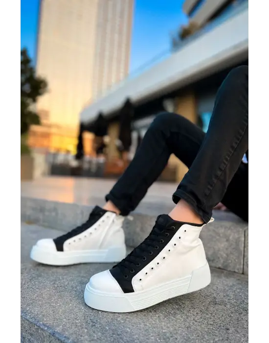 TB167 GBT Blazer Erkek Bot BEYAZ/SIYAH