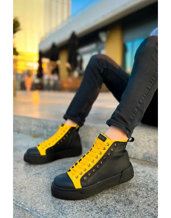 TB167 GST Blazer Erkek Bot SIYAH - SARI