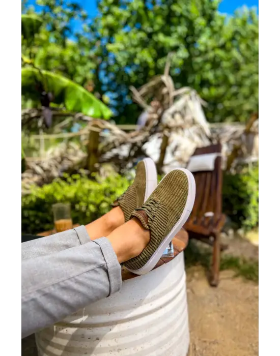 TB173 KBT Velluto Erkek Ayakkabı HAKI