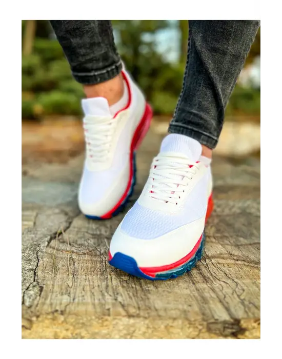 TB181 RRT İpekyol  Erkek Ayakkabı BEYAZ / KIRMIZI