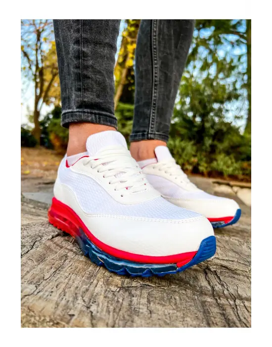 TB181 RRT İpekyol  Erkek Ayakkabı BEYAZ / KIRMIZI