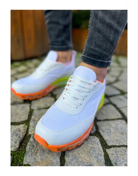 TB181 RRT İpekyol  Erkek Ayakkabı BEYAZ - TURUNCU