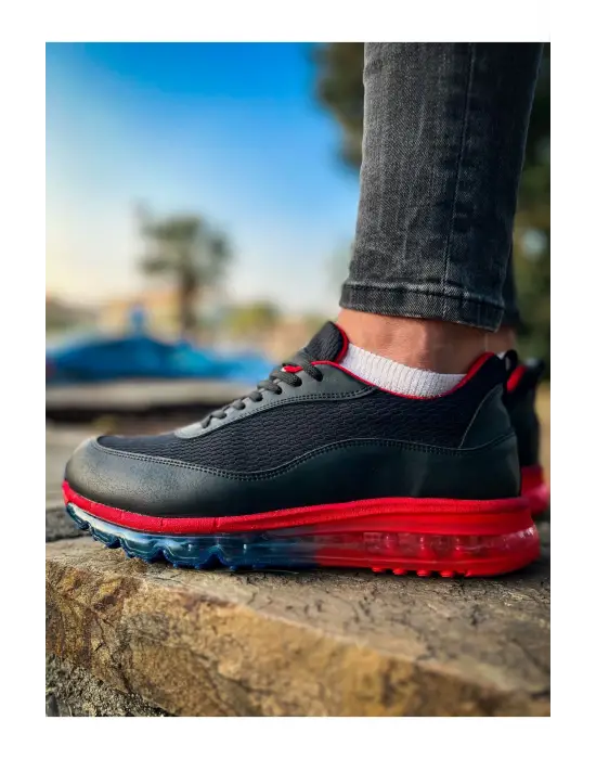 TB181 RRT İpekyol  Erkek Ayakkabı SIYAH - KIRMIZI