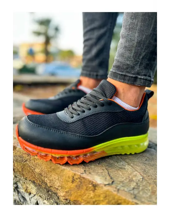 TB181 RRT İpekyol  Erkek Ayakkabı SIYAH - TURUNCU