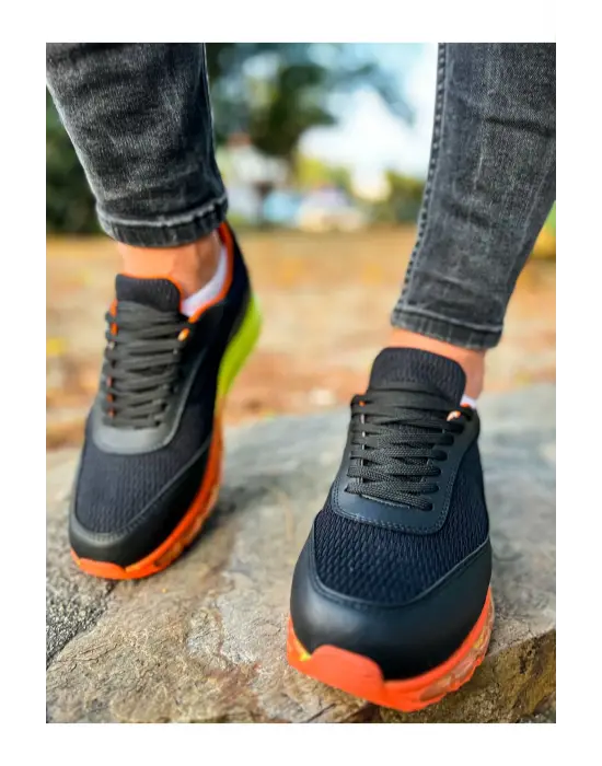 TB181 RRT İpekyol  Erkek Ayakkabı SIYAH - TURUNCU