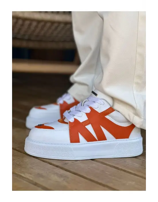 TB2407 CBT Star-X Erkek Spor Ayakkabı Beyaz/Turuncu