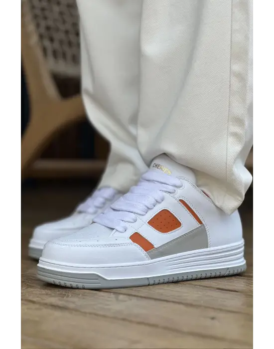 TB2410 CBT Avax  Erkek Spor Ayakkabı Beyaz/Turuncu