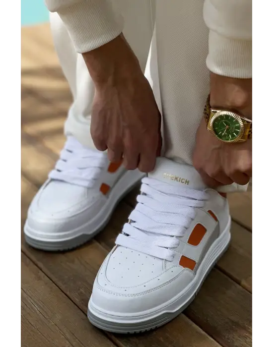 TB2410 CBT Avax  Erkek Spor Ayakkabı Beyaz/Turuncu