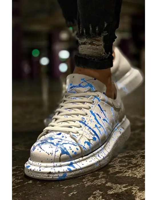 TB254 CBT Pittura Erkek Ayakkabı 416 MAVI PÜSKÜRTME