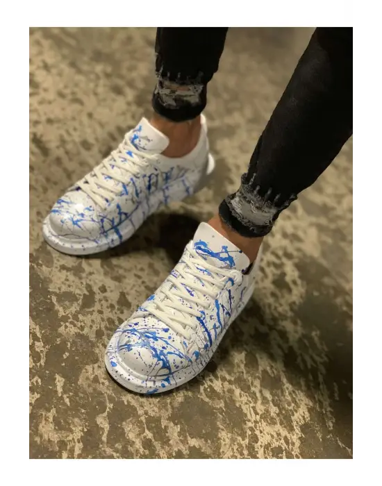 TB254 CBT Pittura Erkek Ayakkabı 416 MAVI PÜSKÜRTME