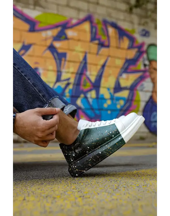 TB254 CBT Pittura Erkek Ayakkabı 437 BEYAZ / YESIL / SIYAH