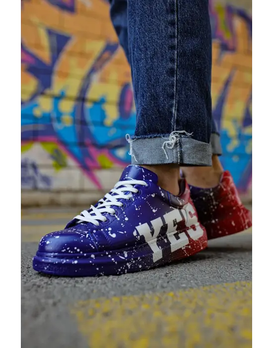 TB254 CBT Pittura Erkek Ayakkabı 441 MAVI / KIRMIZI YES